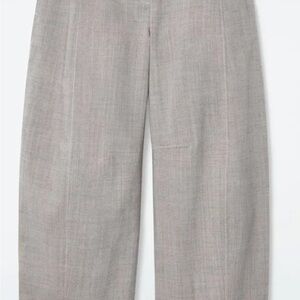 COS WOOL BARREL-LEG UTILITY TROUSERS